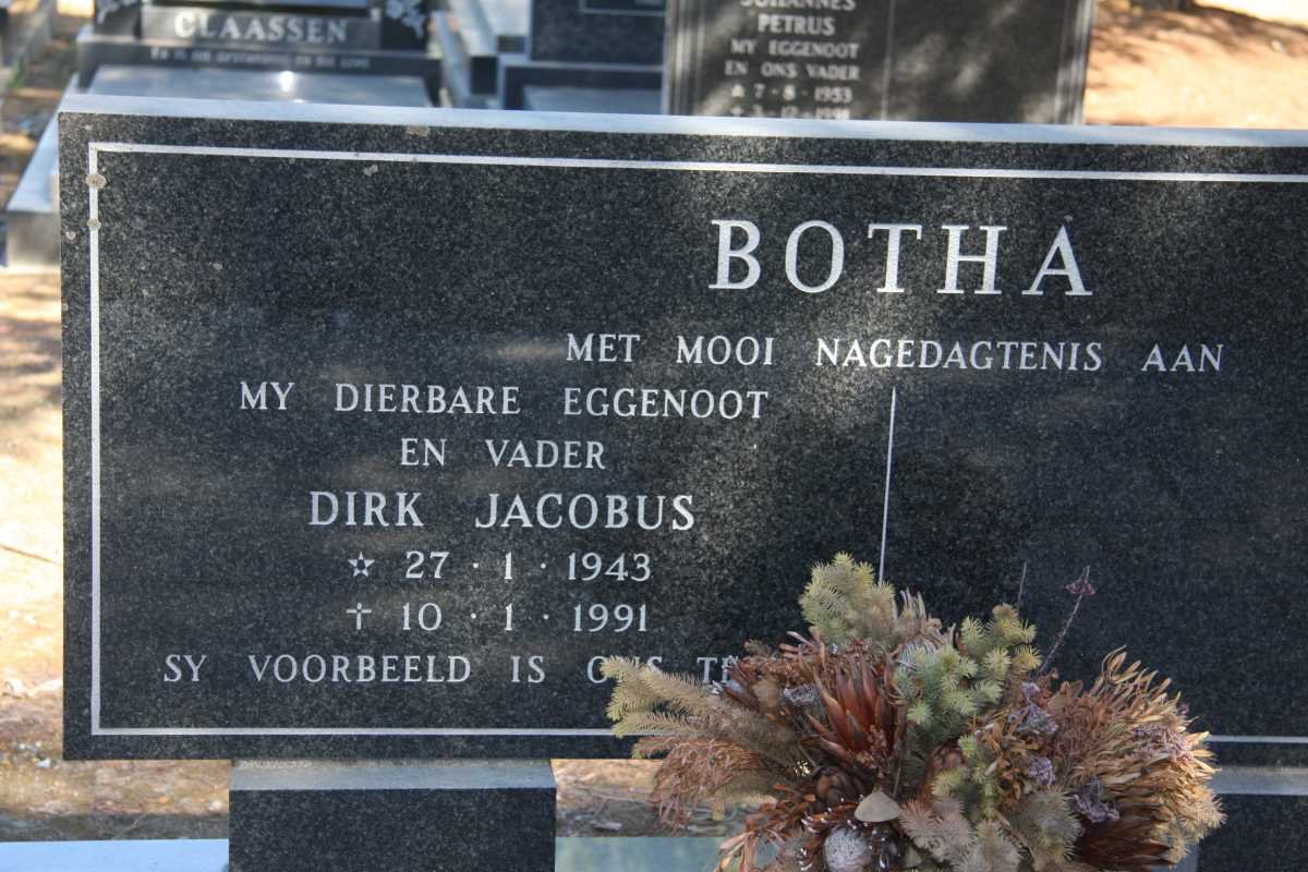 BOTHA Dirk Jacobus 1943-1991