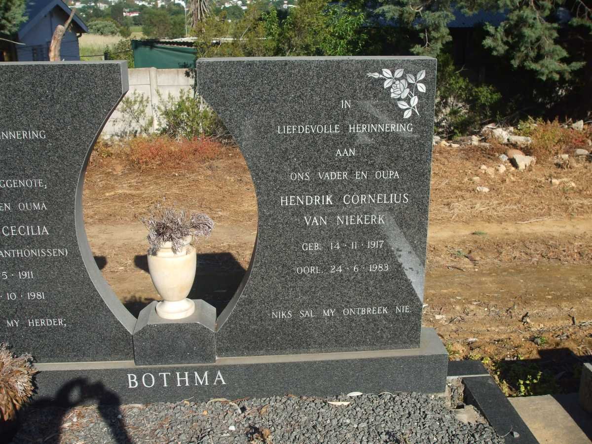 BOTHMA Hendrik Cornelius van Niekerk 1917-1983 &amp; Jeanetta Cecilia LOMBARD voorheen ANTHONISSEN 1911-1981