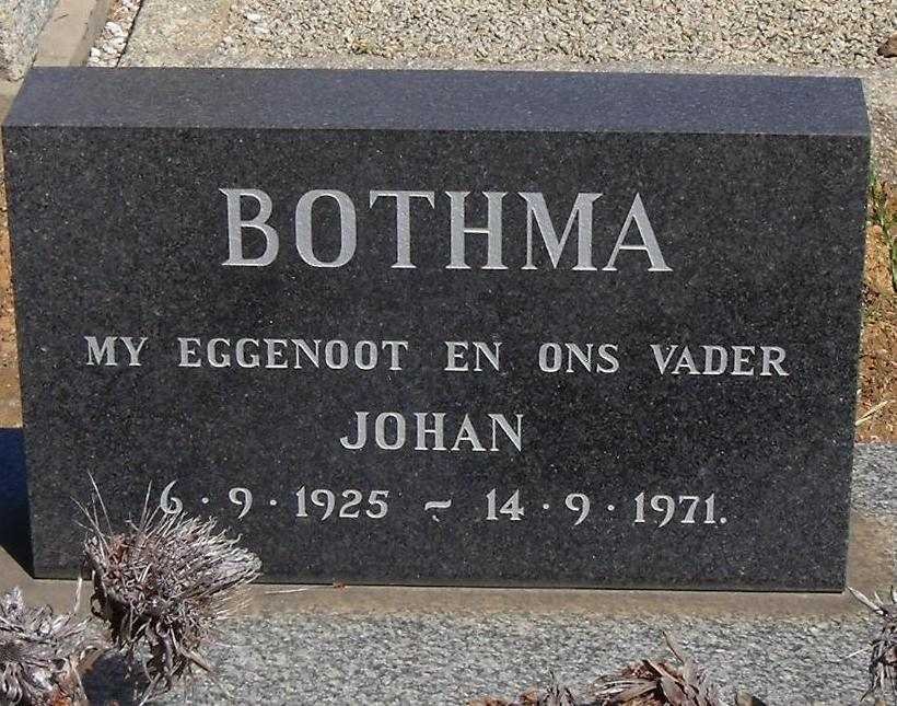 BOTHMA Johan 1925-1971