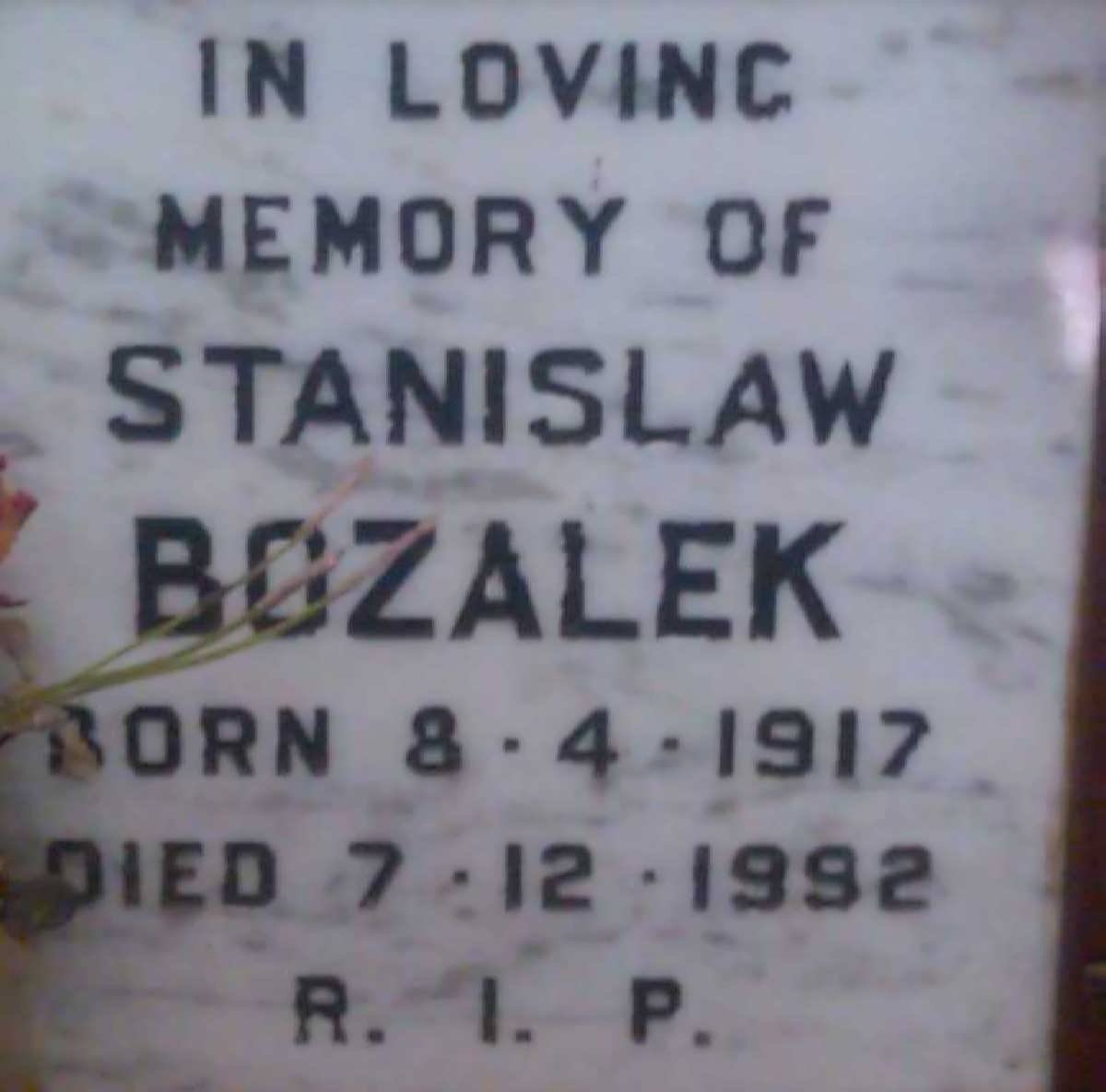 BOZALEK Stanislaw 1917-1992