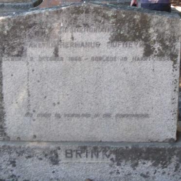 BRINK Arend Hermanus Hofmeyr 1868-1954