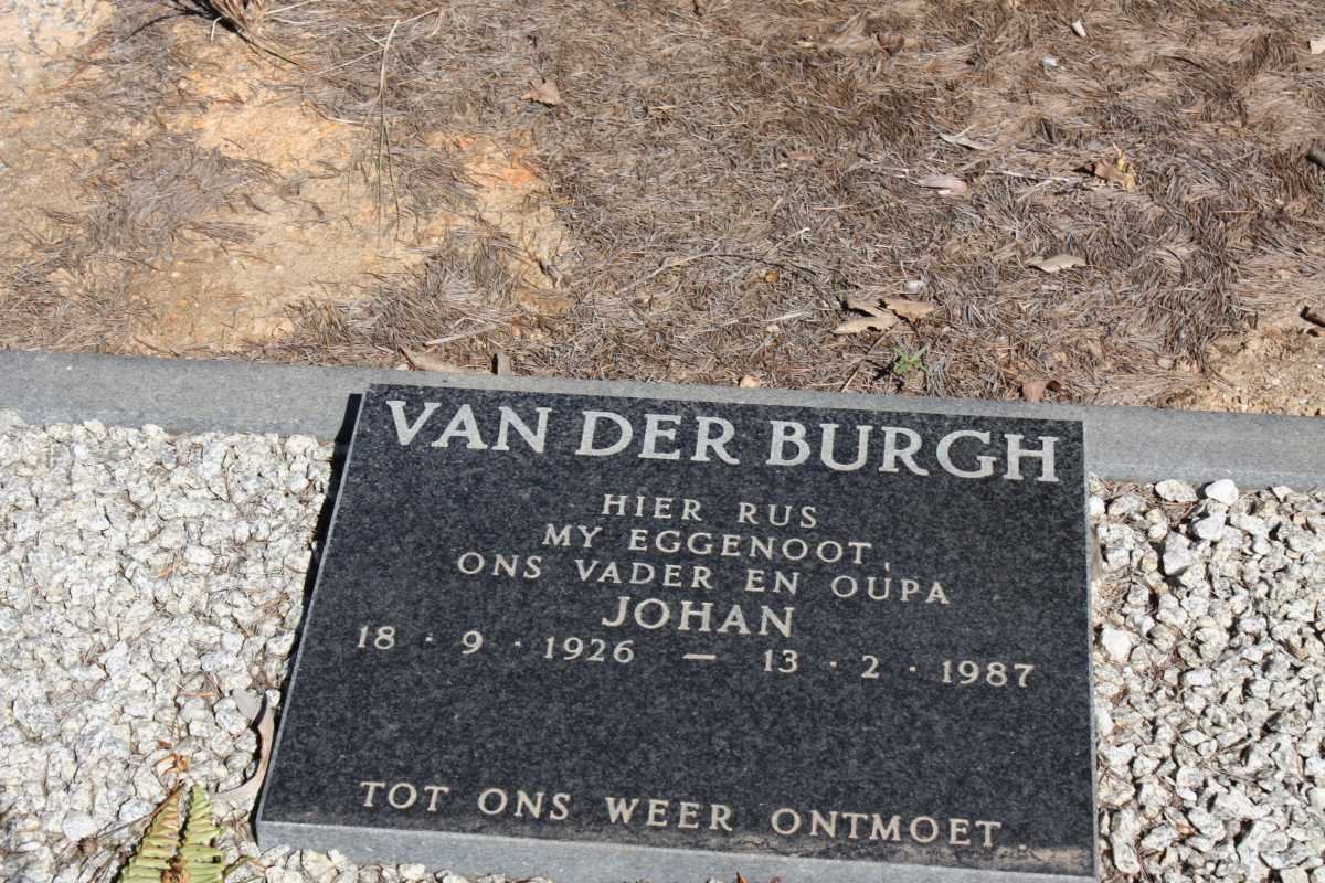 BURGH Johan, van der 1926-1987