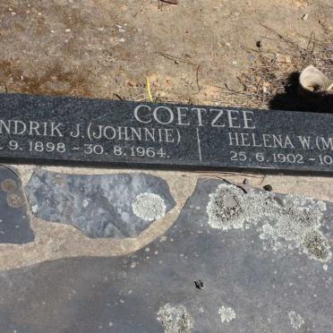 COETZEE Hendrik J. 1898-1964 &amp; Helena W. 1902-1970