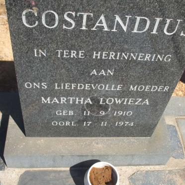 COSTANDIUS Martha Lowieza 1910-1974