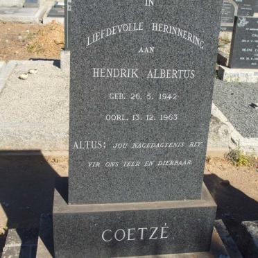 COETZE Hendrik Albertus 1942-1963