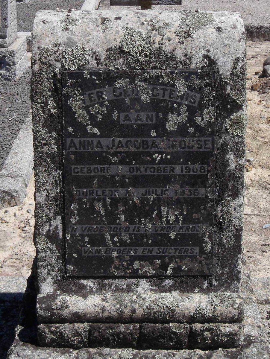 CROESE Anna Jacoba 1908-1936