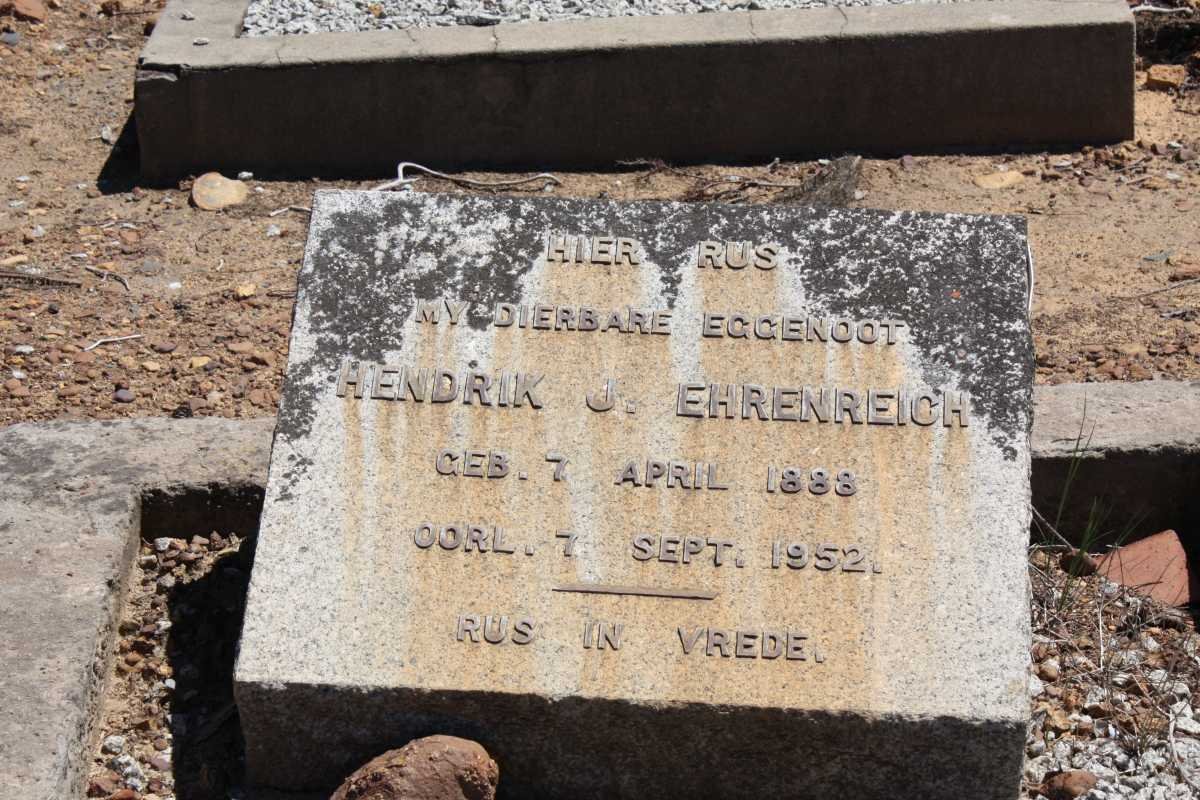 EHRENREICH Hendrik J. 1888-1952