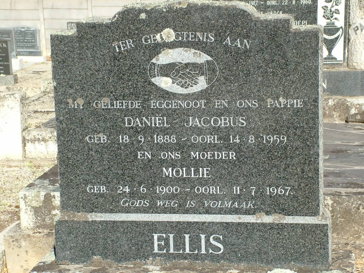 ELLIS Daniël Jacobus 1888-1959 &amp; Mollie 1900-1967