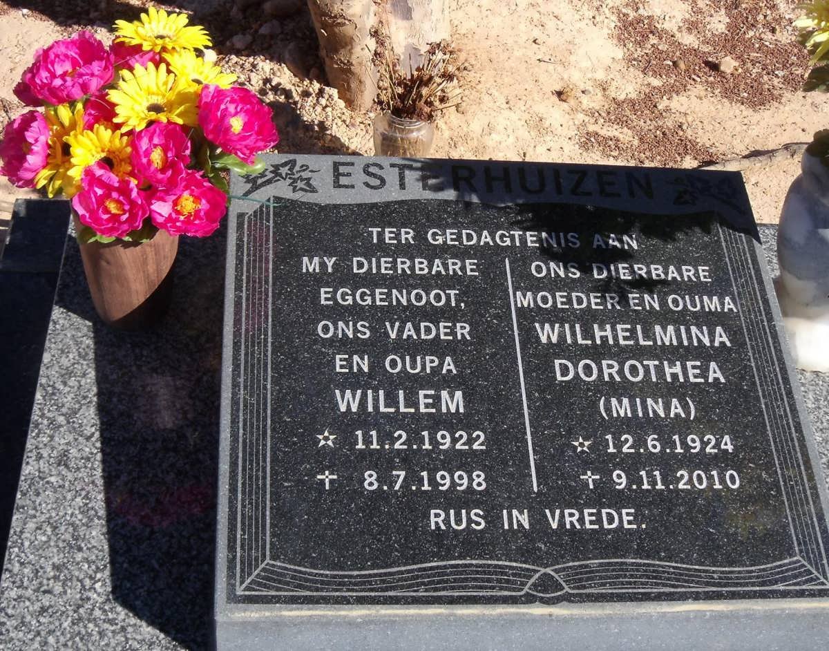 ESTERHUIZEN Willem 1922-1998 &amp; Wilhelmina Dorothea 1934-2010