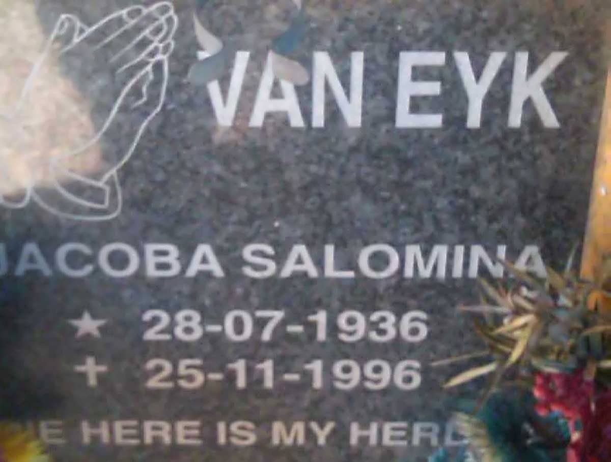 EYK Jacoba Salomina, van 1936-1996