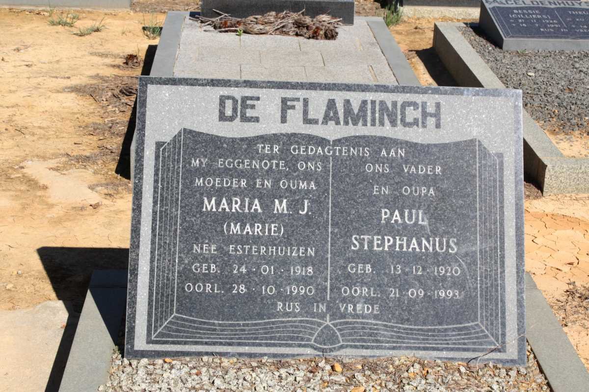 FLAMINGH Paul Stephanus, de 1920-1993 &amp; Maria M.J. ESTERHUIZEN 1918-1990
