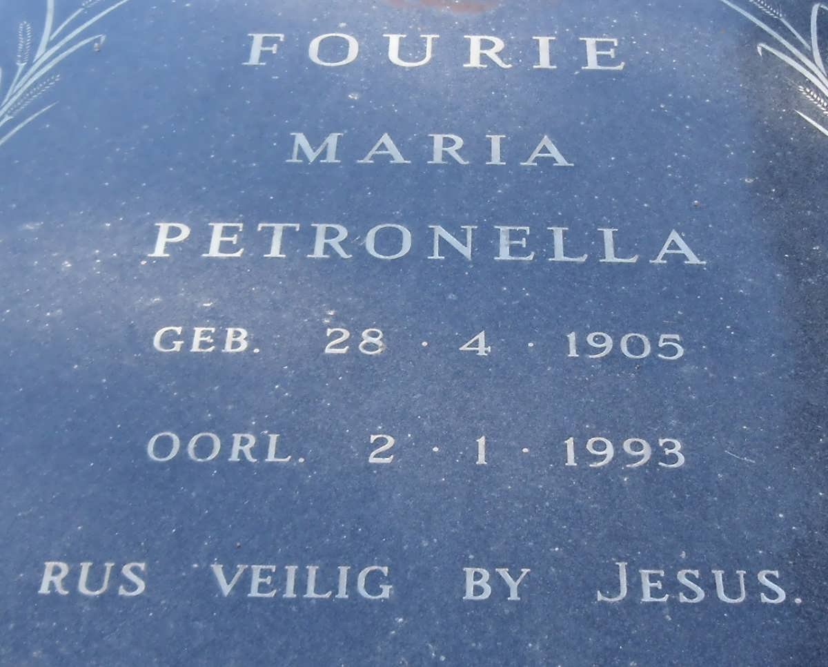 FOURIE Maria Petronella 1905-1993