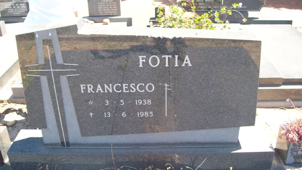 FOTIA Francesco 1938-1985