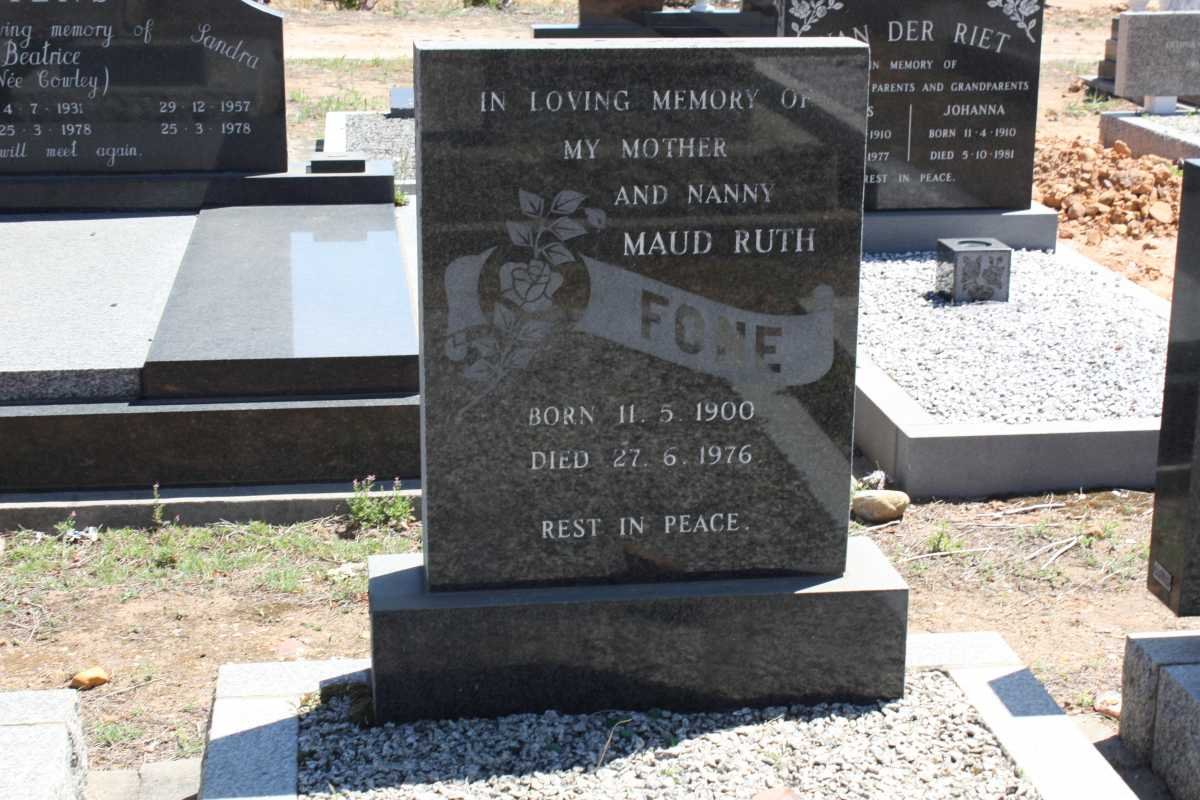 FONE Maud Ruth 1900-1976