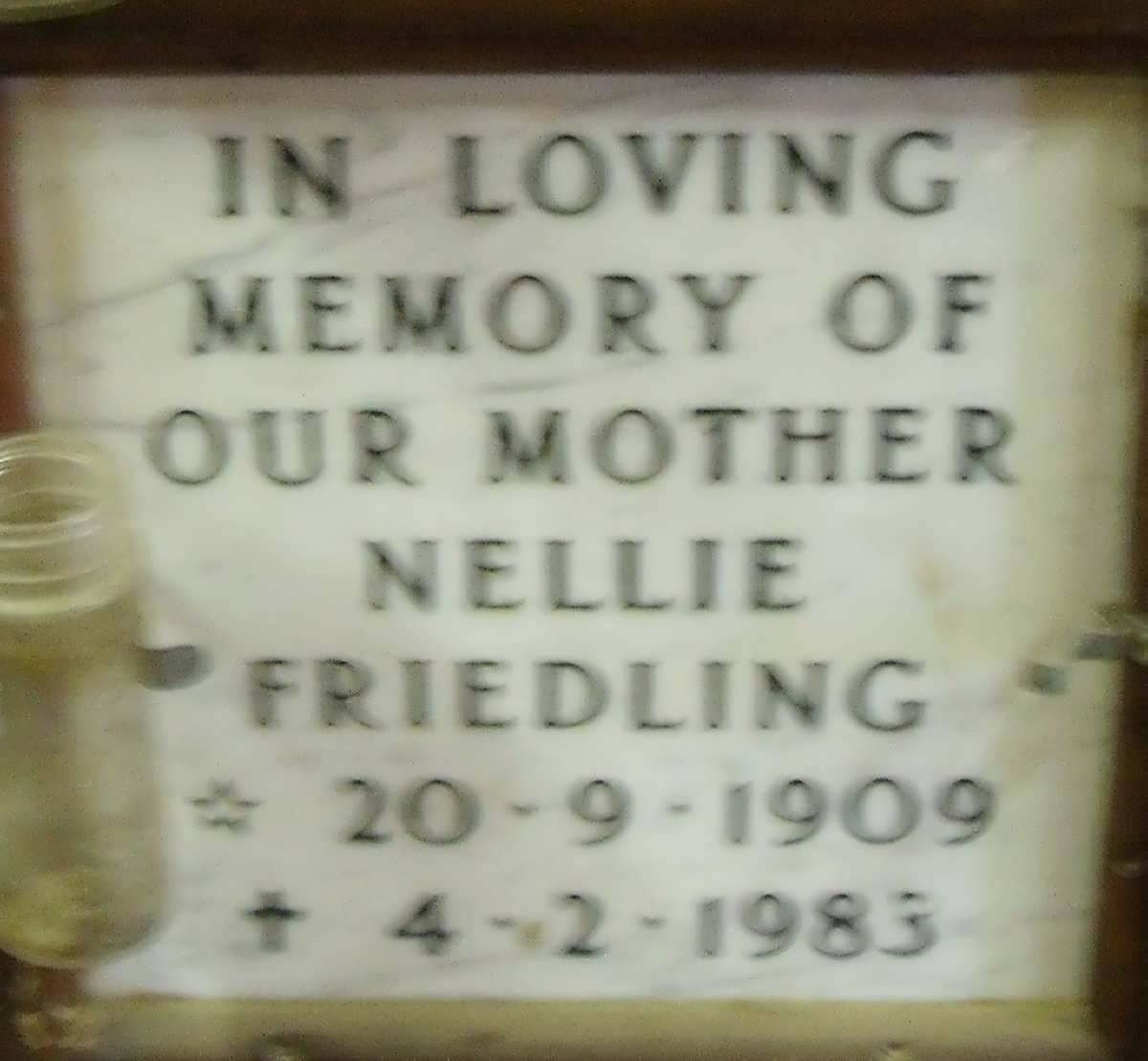FRIEDLING Nellie 1909-1983