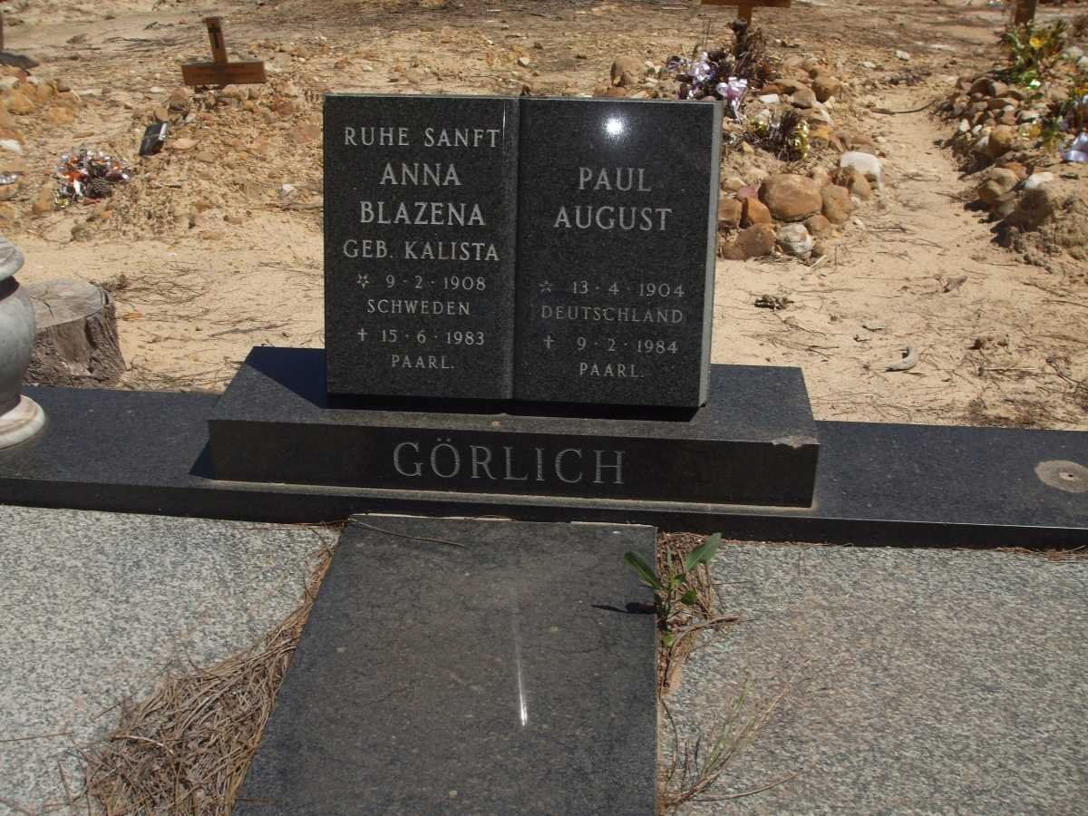 GÖRLICH Paul August 1904-1984 &amp; Anna Blazena KALISTA 1908-1983