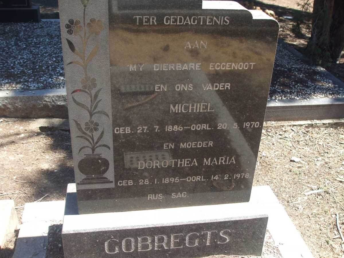 GOBREGTS Michiel 1886-1970 &amp; Dorothea Maria 1895-1978