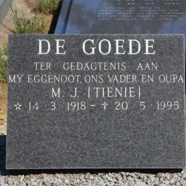 GOEDE M.J., de 1918-1995