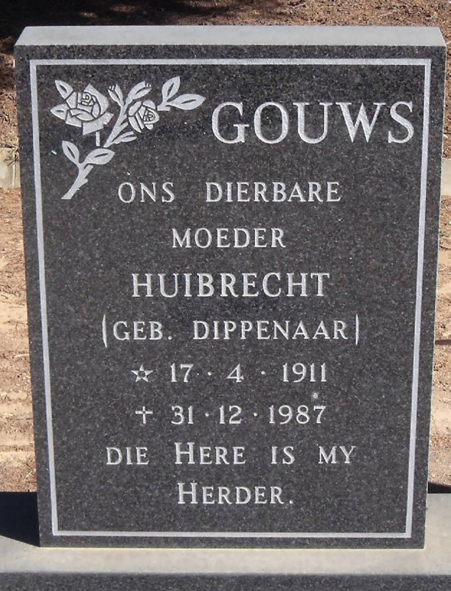 GOUWS Huibrecht nee DIPPENAAR 1911-1987