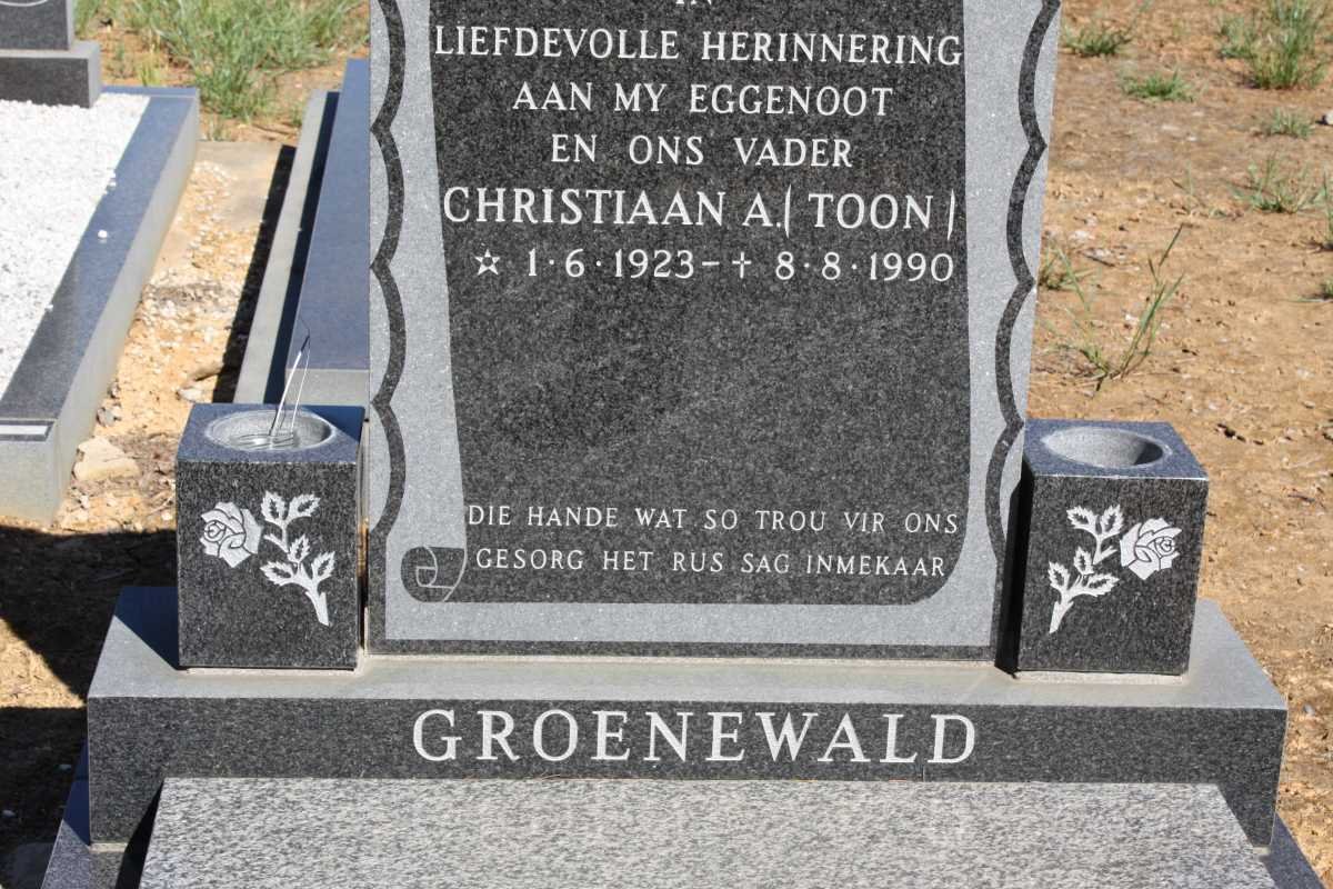 GROENEWALD Christiaan A. 1923-1996