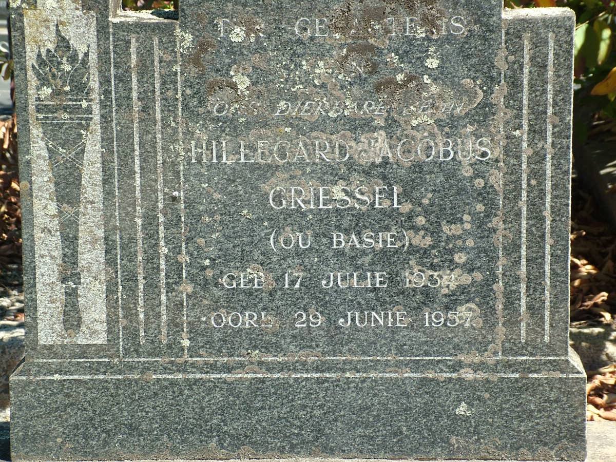 GRIESEL Hillegard Jacobus 1934-1957