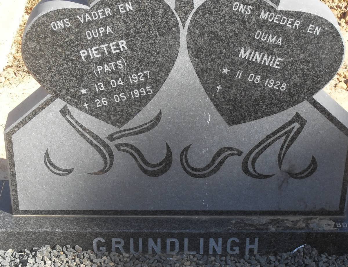GRUNDLINGH Pieter 1927-1985 &amp; Minnie 1928-