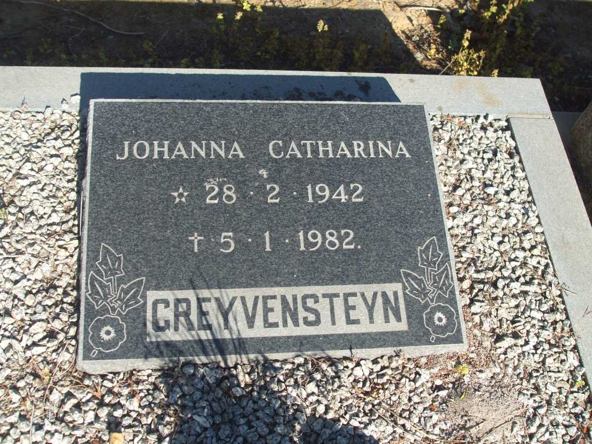 GREYVENSTEYN Johanna Catharina 1942-1982