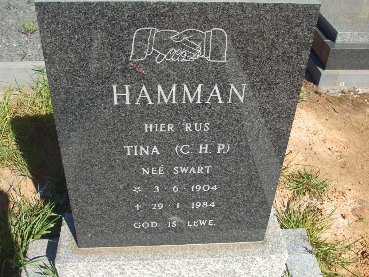 HAMMAN C.H.P. nee SWART 1904-1984