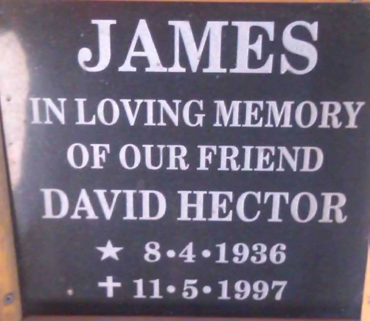 JAMES David Hector 1936-1997