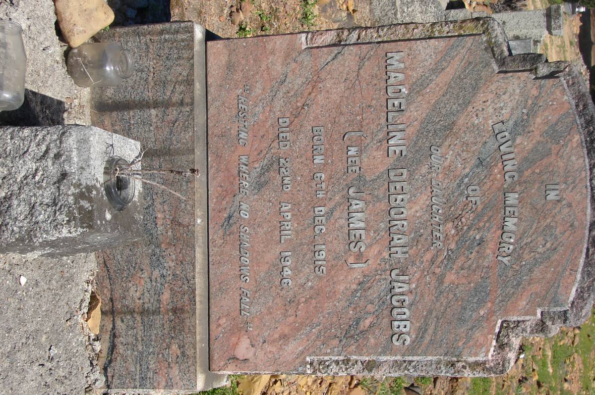 JACOBS Madeline Deborah nee JAMES 1915-1946
