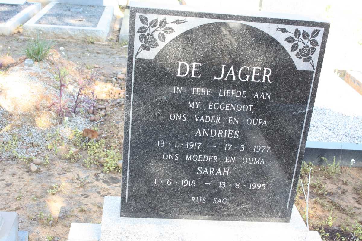 JAGER Andries, de 1917-1977 &amp; Sarah 1918-1995