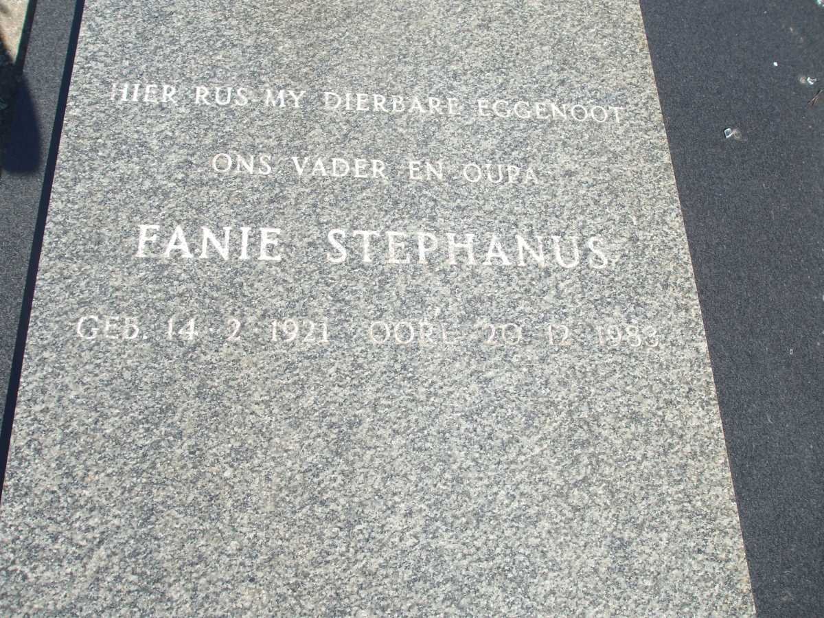 JACOBS Fanie Stephanus 1921-1983 &amp; Catherina 1924-1987