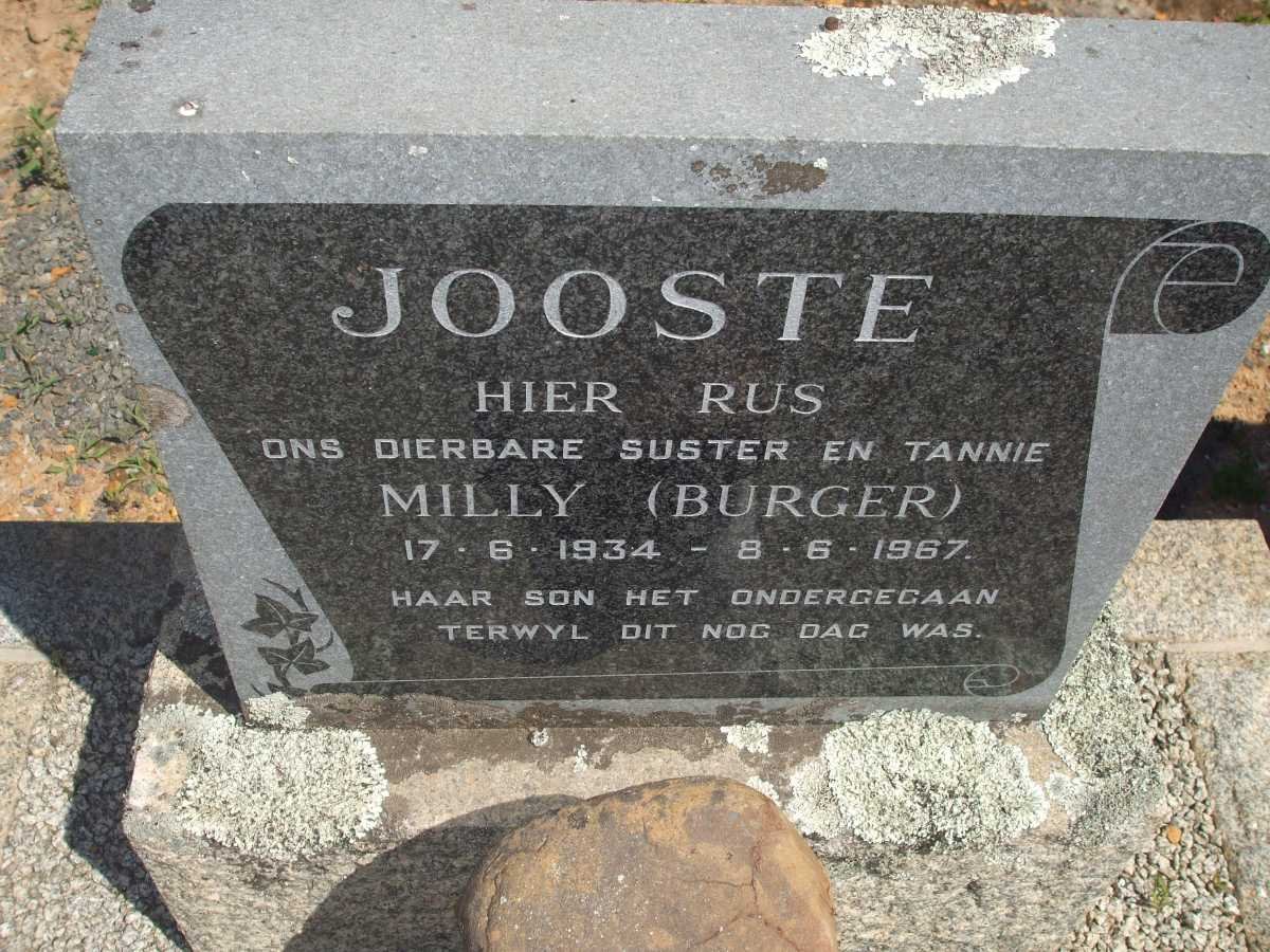 JOOSTE Milly 1934-1967