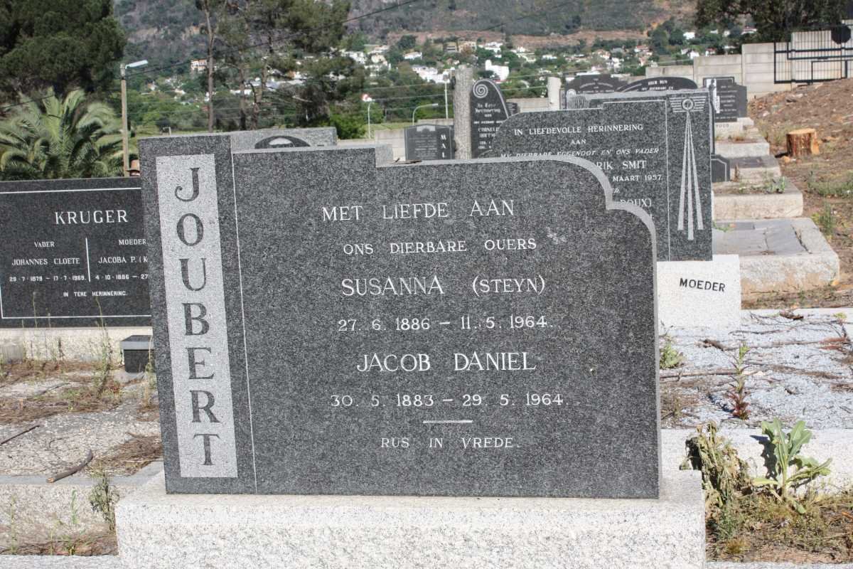 JOUBERT Jacob Daniel 1883-1964 &amp; Susanna STEYN 1886-1964