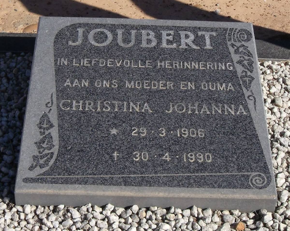 JOUBERT Christina Johanna 1906-1990