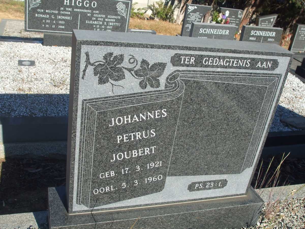 JOUBERT Johannes Petrus 1921-1960