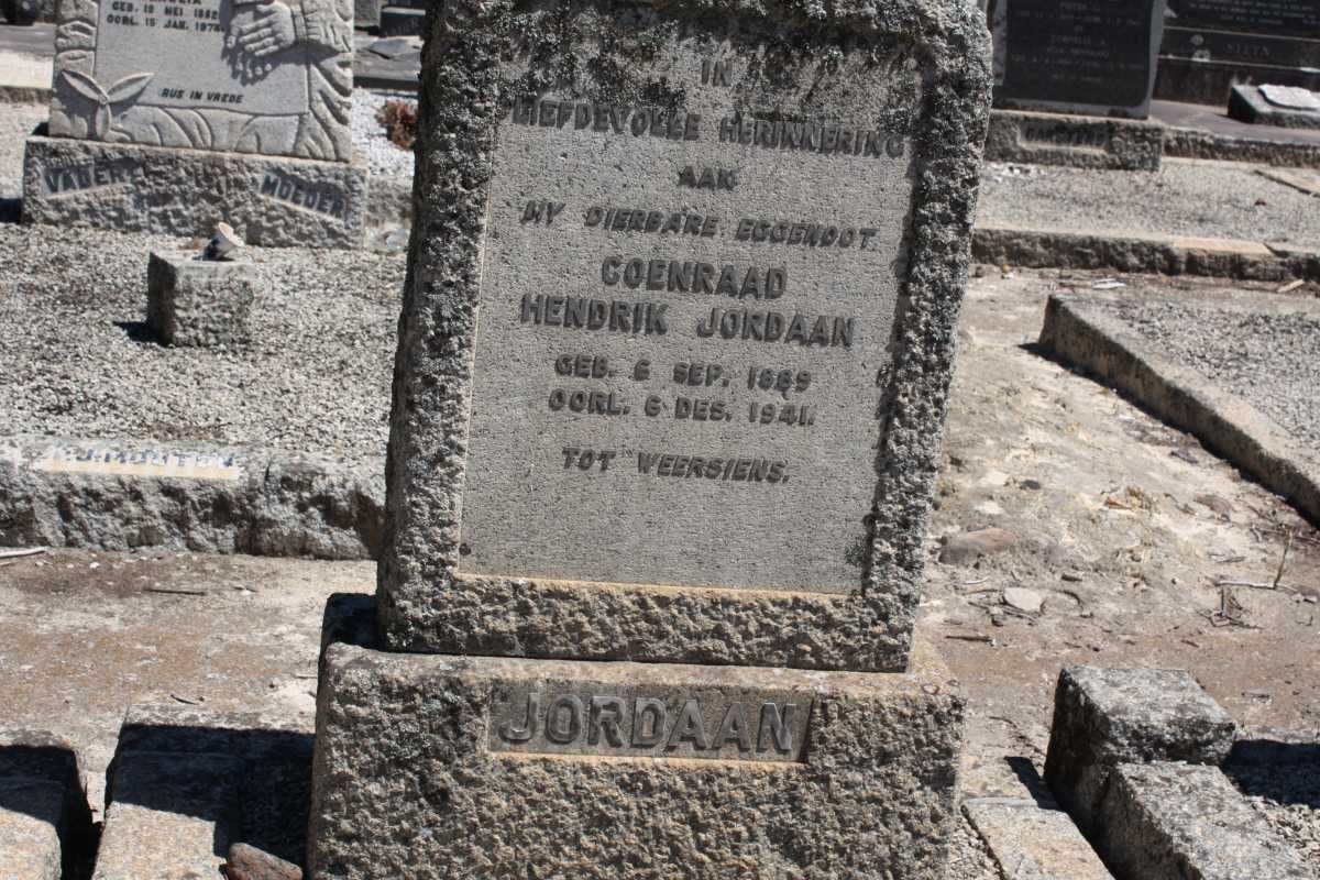 JORDAAN Coenraad Hendrik 1889-1941