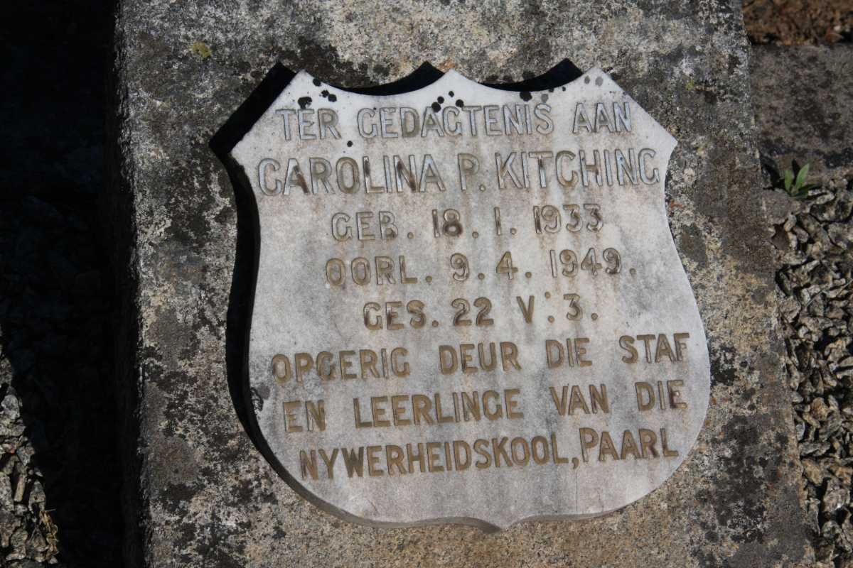KITCHING Carolina P. 1933-1949