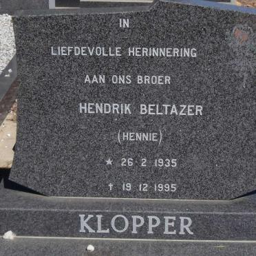 KLOPPER Hendrik Beltazer 1935-1995