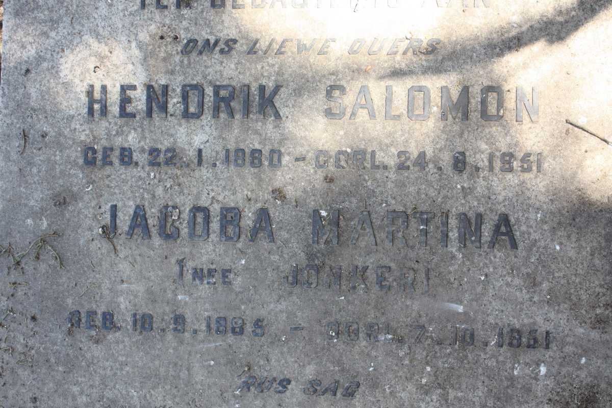 KLEYN Hendrik Salomon 1880-1951 & Jacoba Martina JONKER 1885-1951