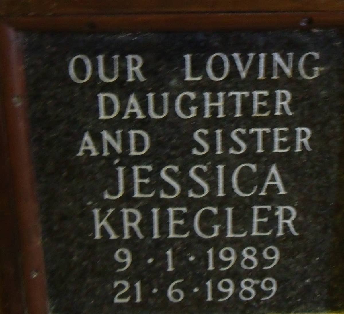 KRIEGLER Jessica 1989-1989