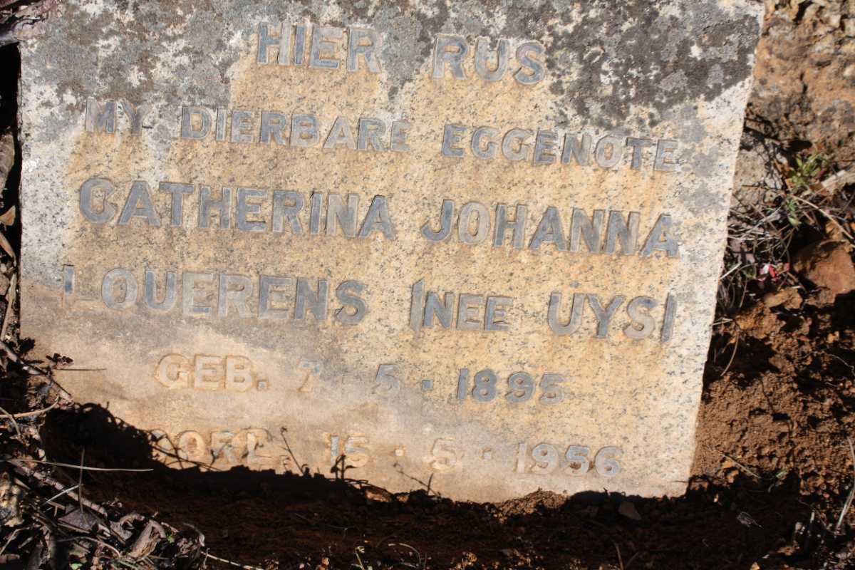 LOUERENS Catherina Johanna nee UYS 1895-1956