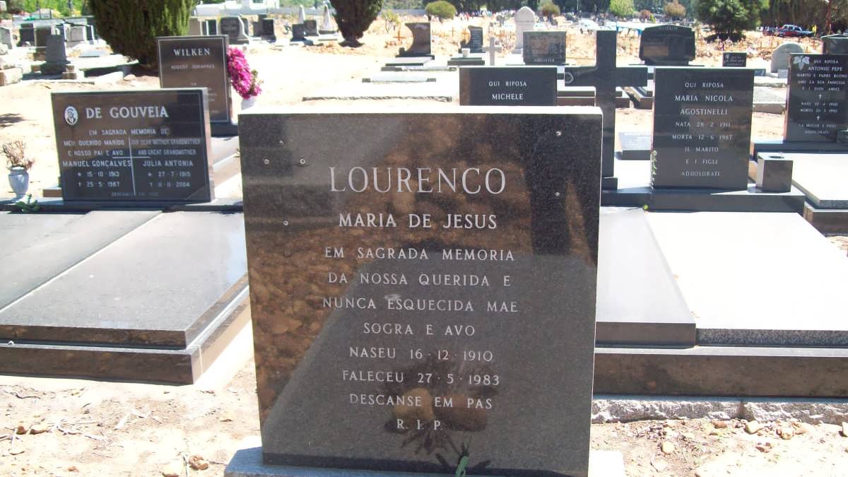 LOURENCO Maria, DE JESUS 1910-1983