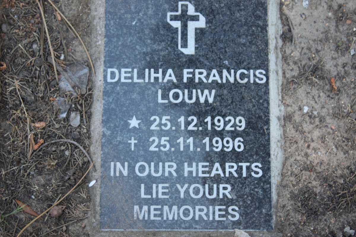 LOUW Deliha Francis 1929-1996