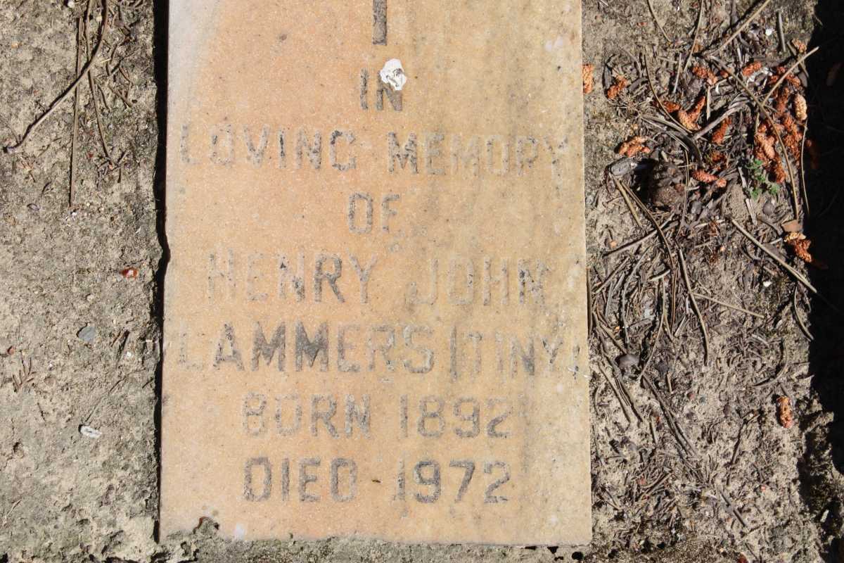 LAMMERS Henry John 1892-1972