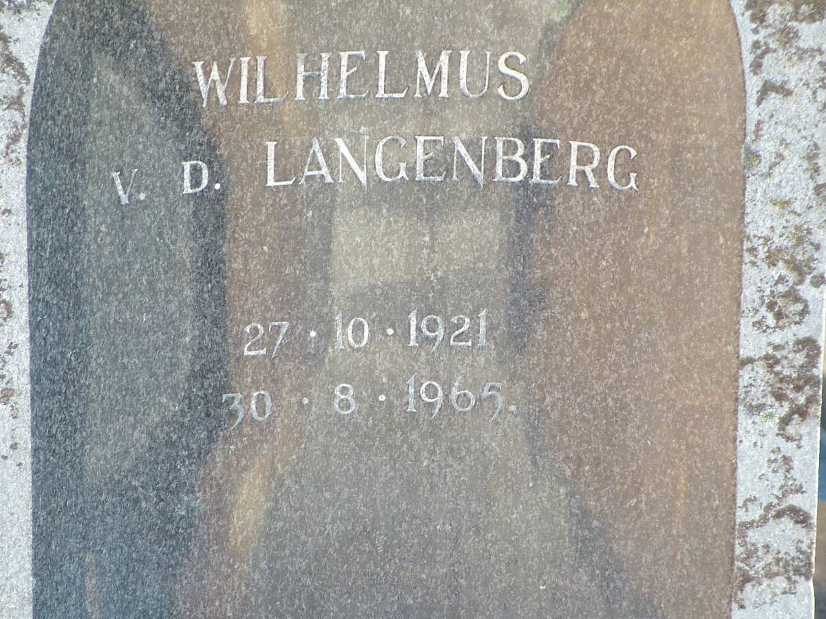LANGENBERG Wilhelmus, v.d. 1921-1965