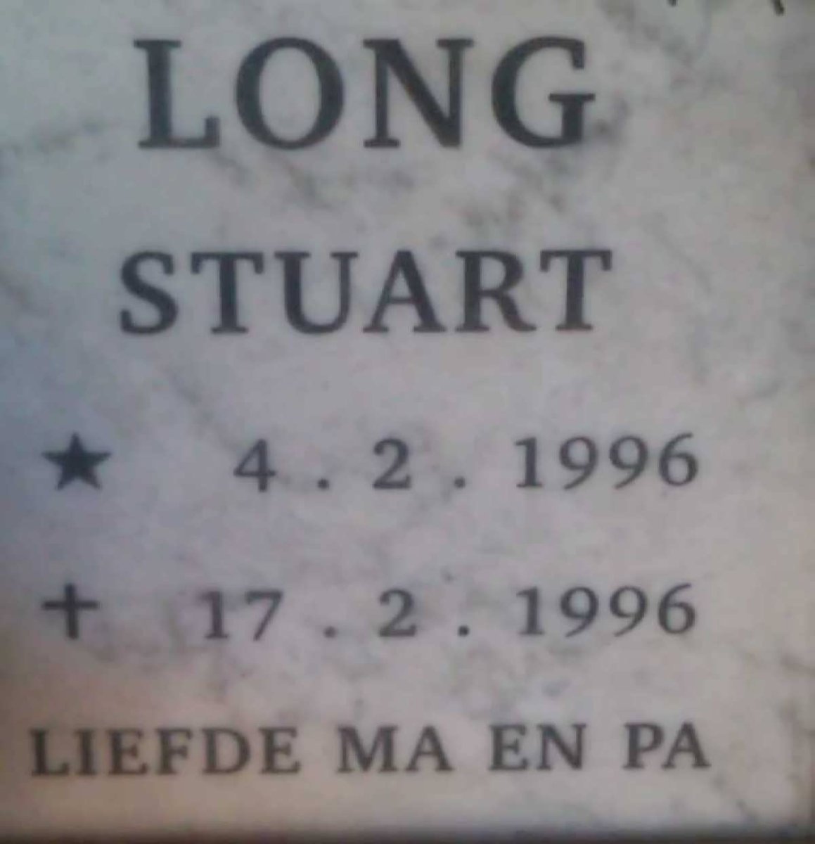 LONG Stuart 1996-1996