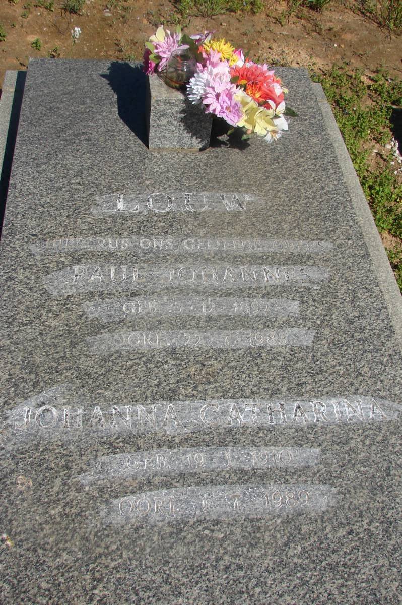 LOUW Paul Johannes 1892-1983 & Johanna Catharina 1910-1989