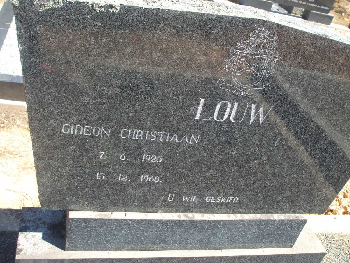 LOUW Gideon Christiaan 1925-1968