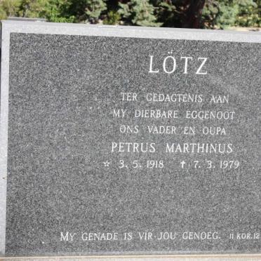 LOTZ Petrus Marthinus 1918-1979